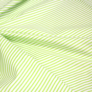 Tissu cotonnade aux rayures blanches et vert pomme - tissuspipi.com