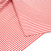 Tissu cotonnade aux rayures rouges et blanches - tissuspipi.com