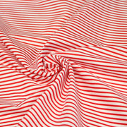 Tissu cotonnade aux rayures rouges et blanches - tissuspipi.com