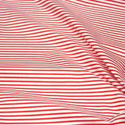 Tissu cotonnade aux rayures rouges et blanches - tissuspipi.com