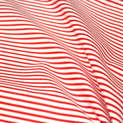 Tissu cotonnade aux rayures rouges et blanches - tissuspipi.com
