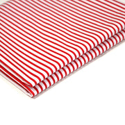 Tissu cotonnade aux rayures rouges et blanches - tissuspipi.com