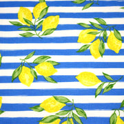 Tissu cotonnade RAYURES et CITRONS : 3 couleurs disponibles - COLLECTION SICILIA - OEKO - TEX STANDARD 100 - tissuspipi.com