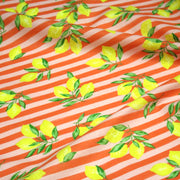 Tissu cotonnade RAYURES et CITRONS : 3 couleurs disponibles - COLLECTION SICILIA - OEKO - TEX STANDARD 100 - tissuspipi.com