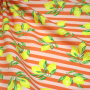 Tissu cotonnade RAYURES et CITRONS : 3 couleurs disponibles - COLLECTION SICILIA - OEKO - TEX STANDARD 100 - tissuspipi.com