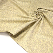Tissu cotonnade BAMBURGH aux fines fleurs grises, fond crème - tissuspipi.com