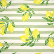 Tissu cotonnade RAYURES et CITRONS : 3 couleurs disponibles - COLLECTION SICILIA - OEKO - TEX STANDARD 100 - tissuspipi.com