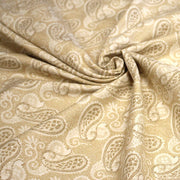 Tissu cotonnade faux - uni sable, motif cachemire - tissuspipi.com