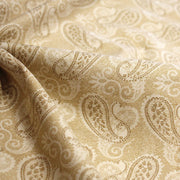Tissu cotonnade faux - uni sable, motif cachemire - tissuspipi.com
