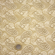 Tissu cotonnade faux - uni sable, motif cachemire - tissuspipi.com