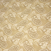 Tissu cotonnade faux - uni sable, motif cachemire - tissuspipi.com