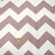 Tissu cotonnade, chevrons taupe clair et blancs - tissuspipi.com