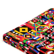Tissu cotonnade motif WAX géométrique très coloré - OEKO - TEX STANDARD 100 - tissuspipi.com