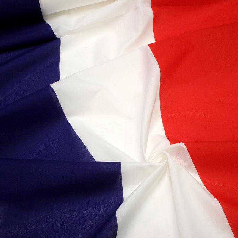 Tissu Drapeau français au mètre - Drapeau France, 80cm de large - tissuspipi.com