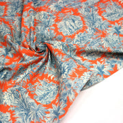 Tissu coton TOILE DE JOUY illustrations indiennes, nombreuses couleurs estivales ! - tissuspipi.com