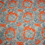 Tissu coton TOILE DE JOUY illustrations indiennes, nombreuses couleurs estivales ! - tissuspipi.com