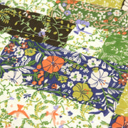 Tissu Matelassé coton au patchwork de motifs fleuris et verso fleuri écru - OEKO - TEX - tissuspipi.com
