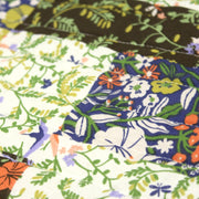 Tissu Matelassé coton au patchwork de motifs fleuris et verso fleuri écru - OEKO - TEX - tissuspipi.com