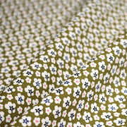 Tissu cotonnade fleurs japonaises géométriques : bleu, jaune, vert, rouge - OEKO - TEX - tissuspipi.com