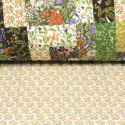 Tissu Matelassé coton au patchwork de motifs fleuris et verso fleuri écru - OEKO - TEX - tissuspipi.com