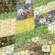 Tissu Matelassé coton au patchwork de motifs fleuris et verso fleuri écru - OEKO - TEX - tissuspipi.com