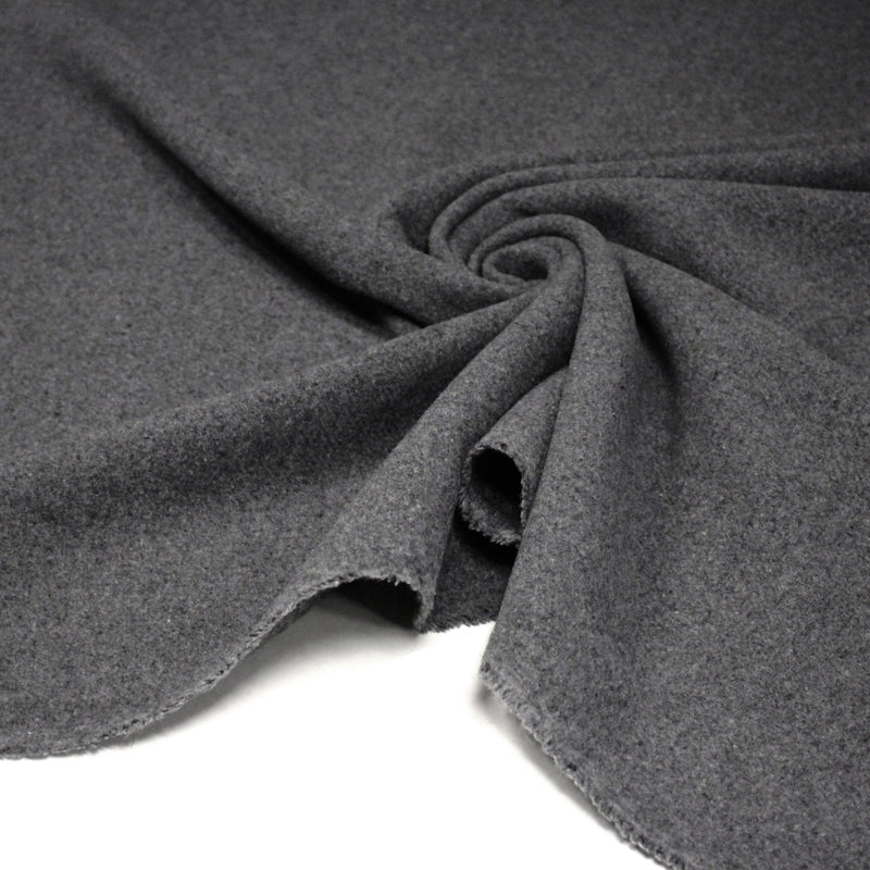 Tissu velours de laine gris souris - Fabrication italienne - tissuspipi.com