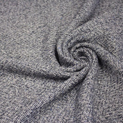 Tissu Tweed de laine faux - uni blanc cassé et bleu marine - Fabrication italienne - tissuspipi.com