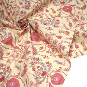 Tissu coton grande largeur 280cm TOILE DE JOUY MONTGOLFIERES jaune & rose - tissuspipi.com