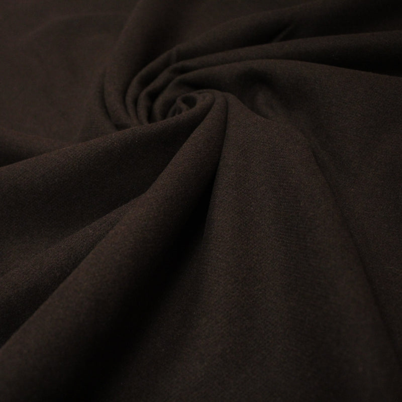 Tissu Drap de laine marron chocolat - tissuspipi.com