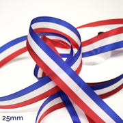 Ruban tricolore français bleu blanc rouge pour médailles, inaugurations et écharpes tricolores - tissuspipi.com