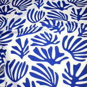 Tissu gabardine imprimée SILHOUETTE : trois motifs bleus et blancs - OEKO - TEX STANDARD 100 - tissuspipi.com