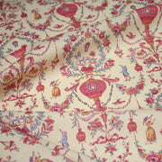 Tissu coton grande largeur 280cm TOILE DE JOUY MONTGOLFIERES jaune & rose - tissuspipi.com