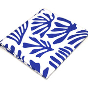 Tissu gabardine imprimée SILHOUETTE : trois motifs bleus et blancs - OEKO - TEX STANDARD 100 - tissuspipi.com