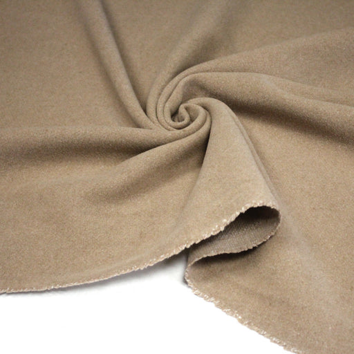 Tissu velours de laine marron Cappuccino - Fabrication italienne - tissuspipi.com
