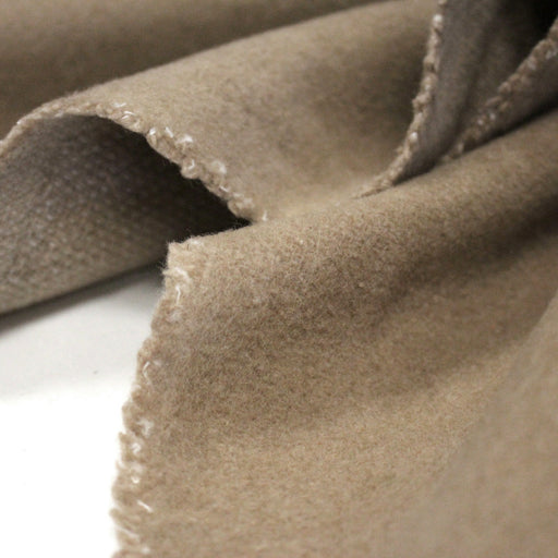 Tissu velours de laine marron Cappuccino - Fabrication italienne - tissuspipi.com