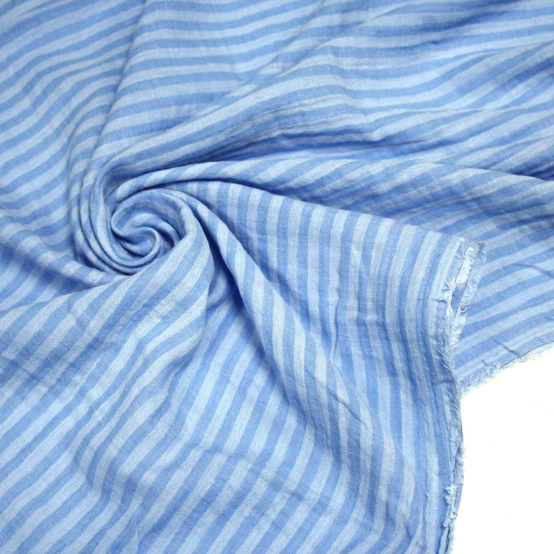 Tissu double gaze coton RAYURES recto verso : nombreuses couleurs ! OEKO - TEX - tissuspipi.com