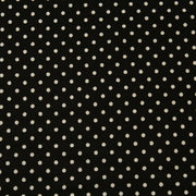 Tissu coton POLKA DOT noir et pois écrus 2mm - tissuspipi.com