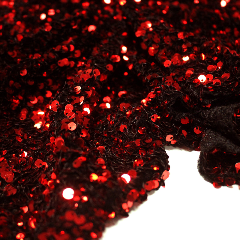 Tissu Sequin paillettes sur velours, nombreuses couleurs ! - tissuspipi.com