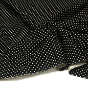 Tissu coton POLKA DOT noir et pois écrus 2mm - tissuspipi.com