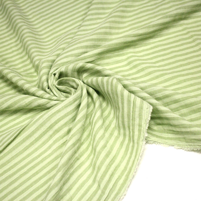 Tissu double gaze coton RAYURES recto verso : nombreuses couleurs ! OEKO - TEX - tissuspipi.com