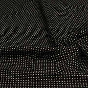 Tissu coton POLKA DOT noir et pois écrus 2mm - tissuspipi.com
