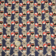 Tissu cotonnade LES NAGEUSES ART DECO - OEKO - TEX STANDARD 100 - tissuspipi.com