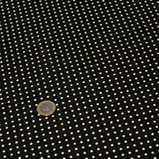 Tissu coton POLKA DOT noir et pois écrus 2mm - tissuspipi.com
