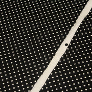 Tissu coton POLKA DOT noir et pois écrus 2mm - tissuspipi.com