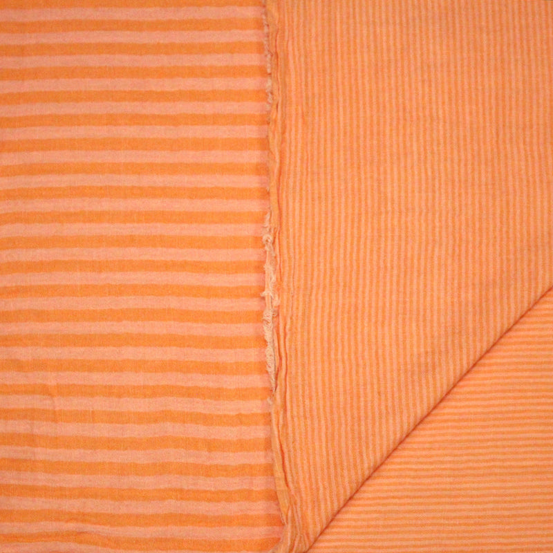 Tissu double gaze coton RAYURES recto verso : nombreuses couleurs ! OEKO - TEX - tissuspipi.com