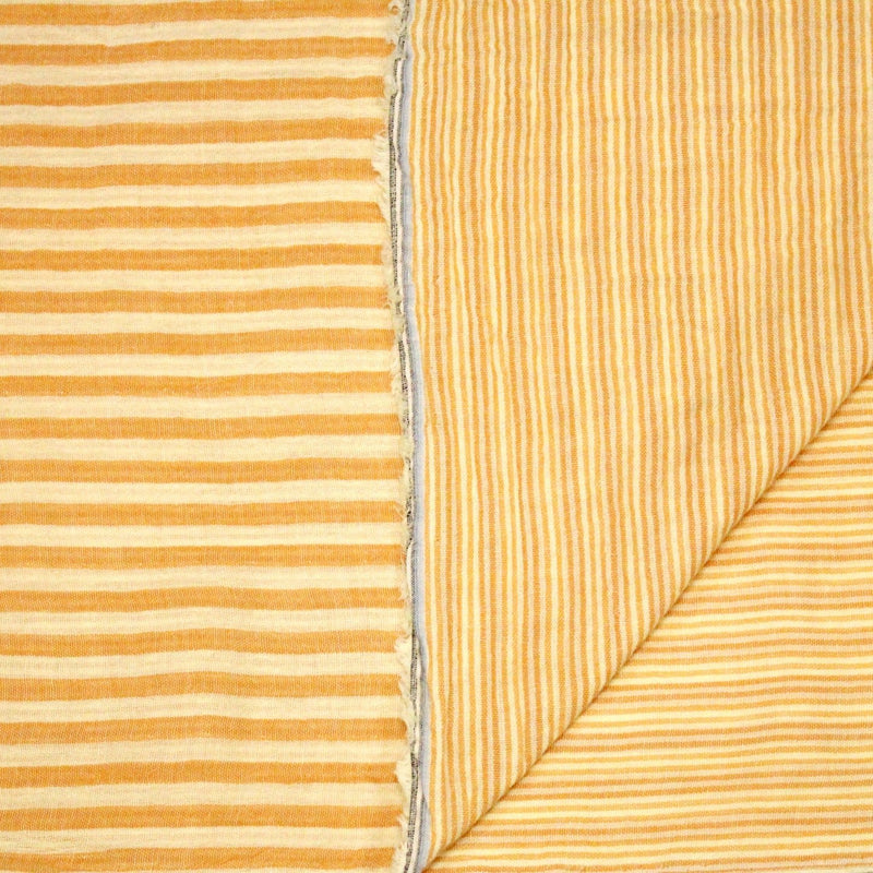 Tissu double gaze coton RAYURES recto verso : nombreuses couleurs ! OEKO - TEX - tissuspipi.com