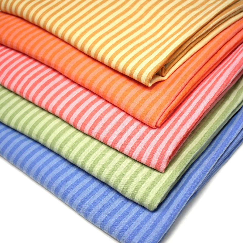 Tissu double gaze coton RAYURES recto verso : nombreuses couleurs ! OEKO - TEX - tissuspipi.com