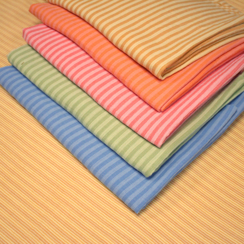 Tissu double gaze coton RAYURES recto verso : nombreuses couleurs ! OEKO - TEX - tissuspipi.com