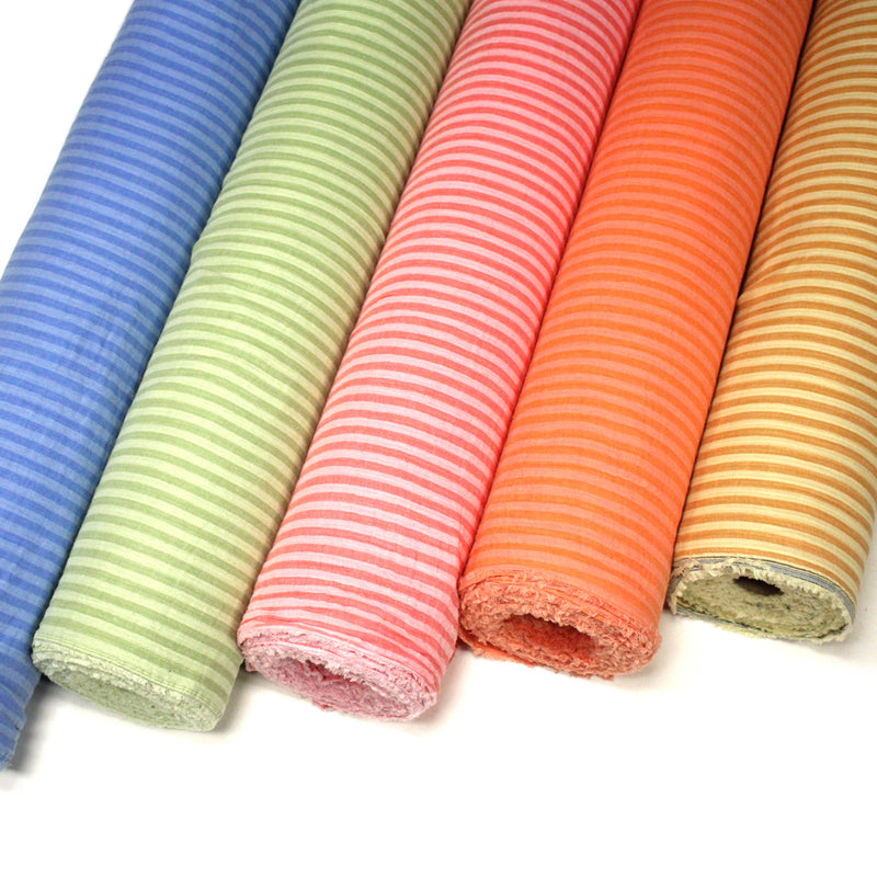 Tissu double gaze coton RAYURES recto verso : nombreuses couleurs ! OEKO - TEX - tissuspipi.com