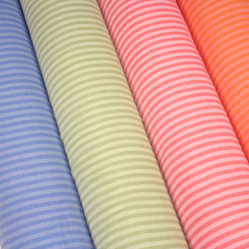 Tissu double gaze coton RAYURES recto verso : nombreuses couleurs ! OEKO - TEX - tissuspipi.com